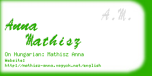 anna mathisz business card